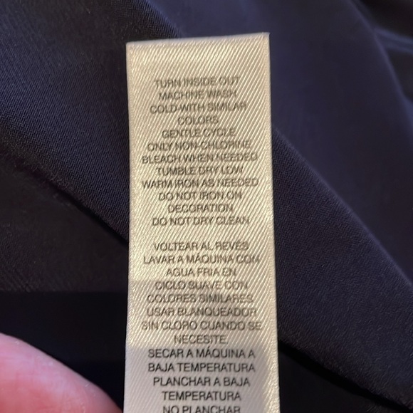 Chico’s Size 2 ( 12/14) Navy Studded Top with Raglan 3/4 Sleeves. - Picture 10 of 10